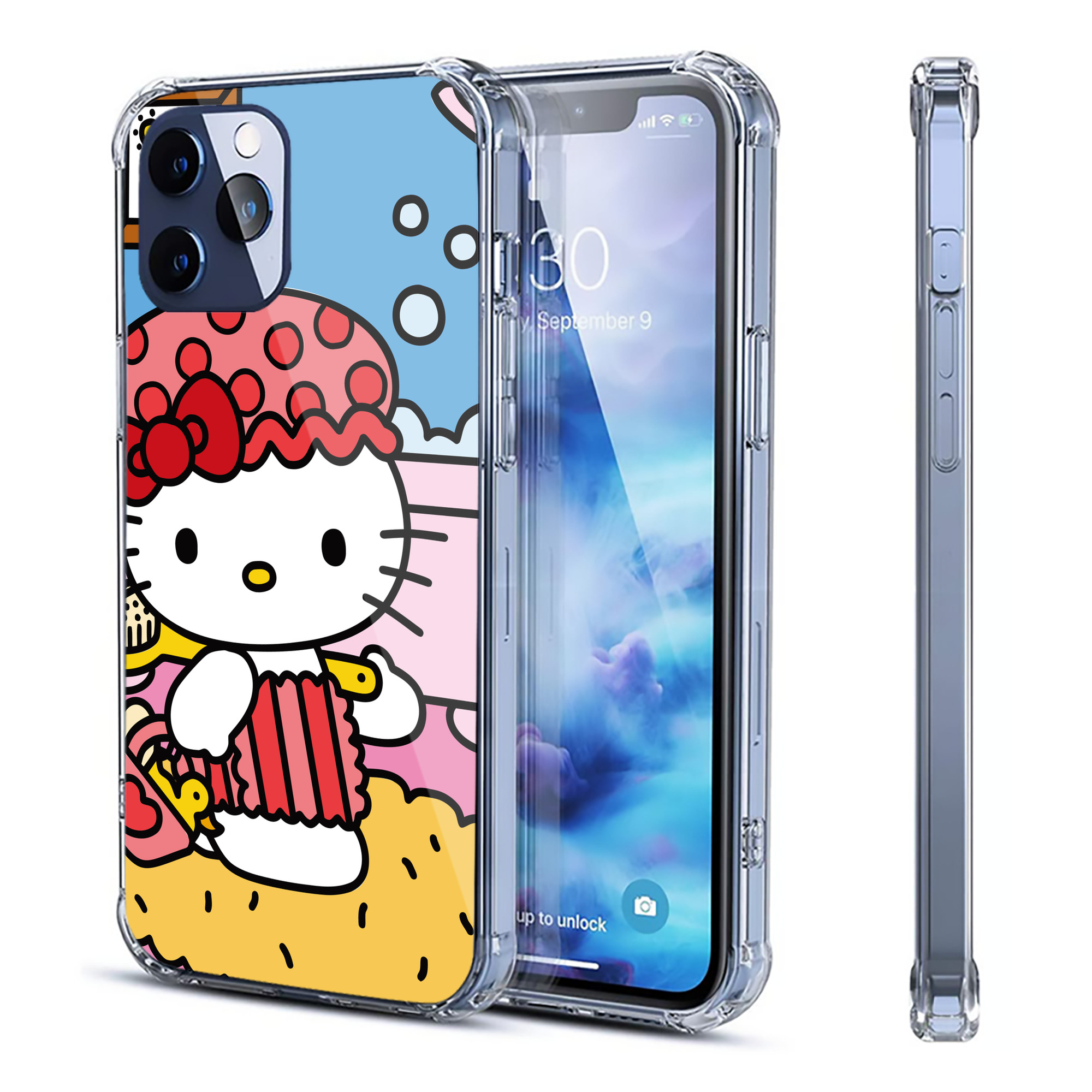 （画像用） Hello Kitty ハローキティ 【iPhone 12シリーズ対応】透明スマホケース（クリアソフトケース）
